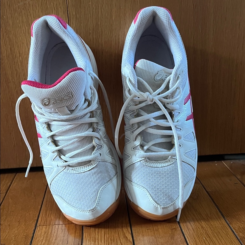 ASICS Women's White and Pink Athletic Sneakers
